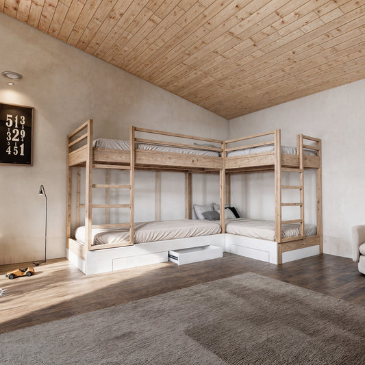 Twin Size Bunk Bed Plans with Drawers - DIY Woodworking Plans for Beginners