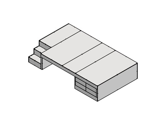 DIY Queen Bunk, Storage: Wood Plan & Animation