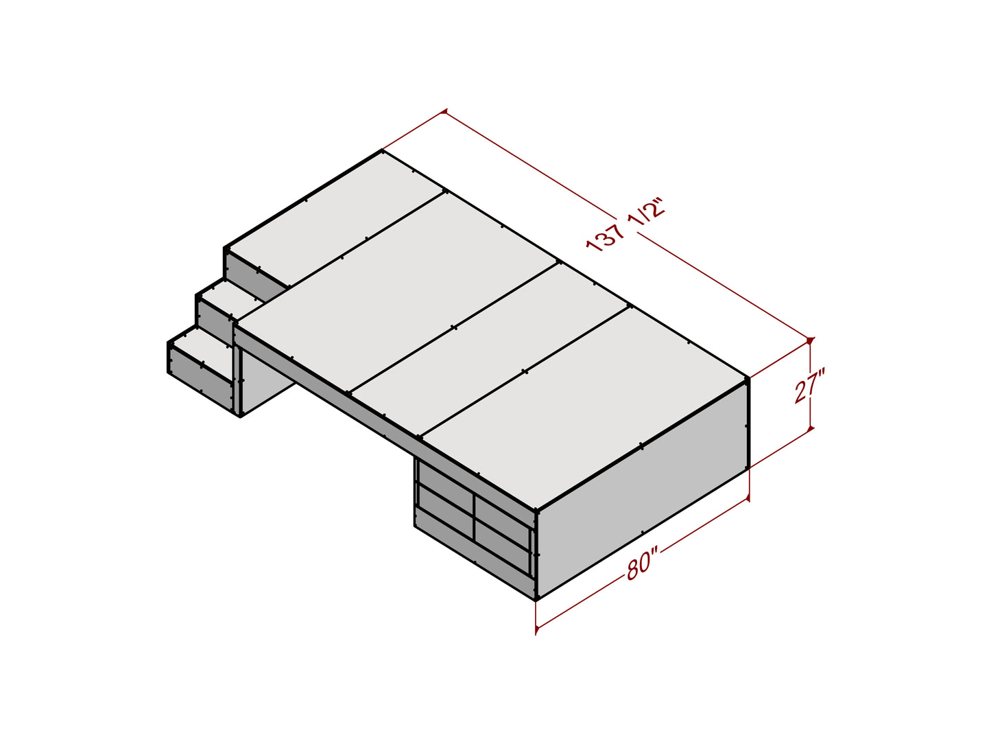 DIY Queen Bunk, Storage: Wood Plan & Animation