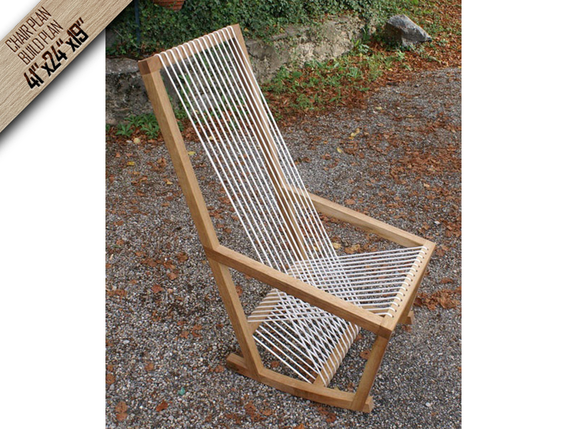 Modern Wooden Chair with Rope Seat Plans