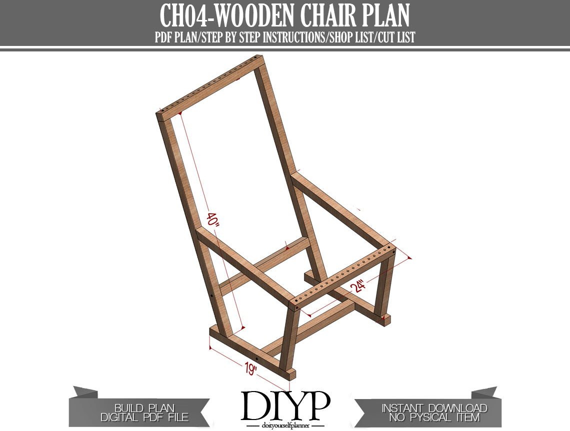 Modern Wooden Chair with Rope Seat Plans