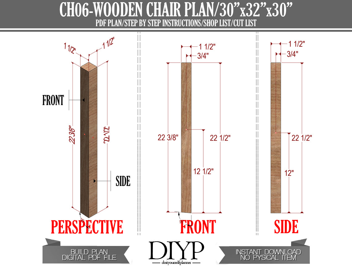 Modern wooden chair plans for woodworking