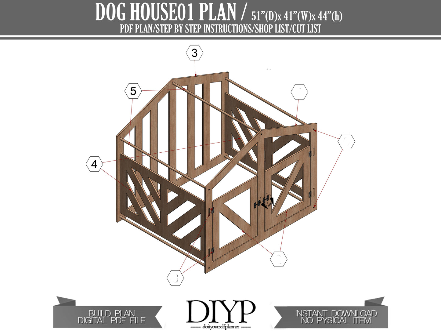 Dog House 01 - DIY Dog House Plans with 3D Animation - Build Your Best Friend a Home