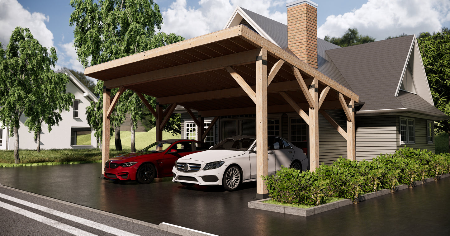 20x24 wooden car garage plans with Permit files, PDF architectural build plans