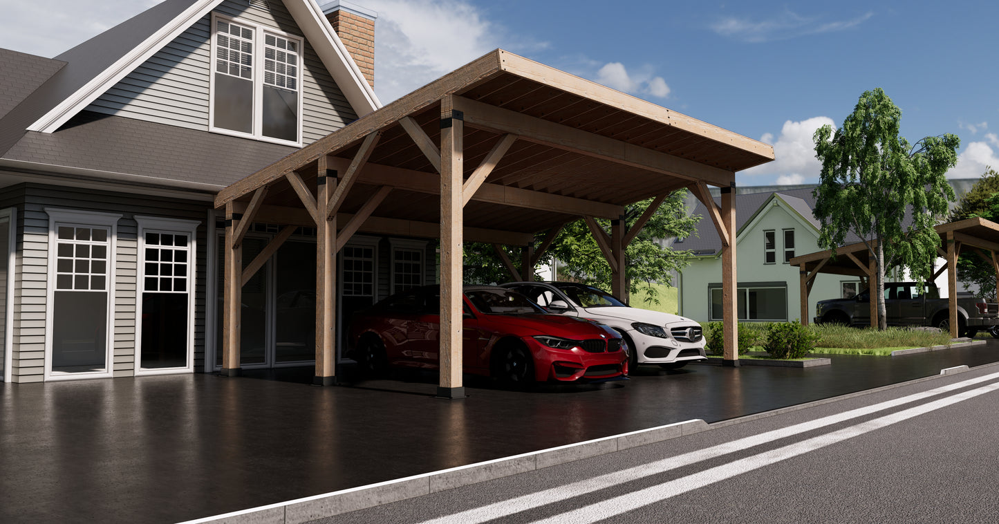 20x24 wooden car garage plans with Permit files, PDF architectural build plans