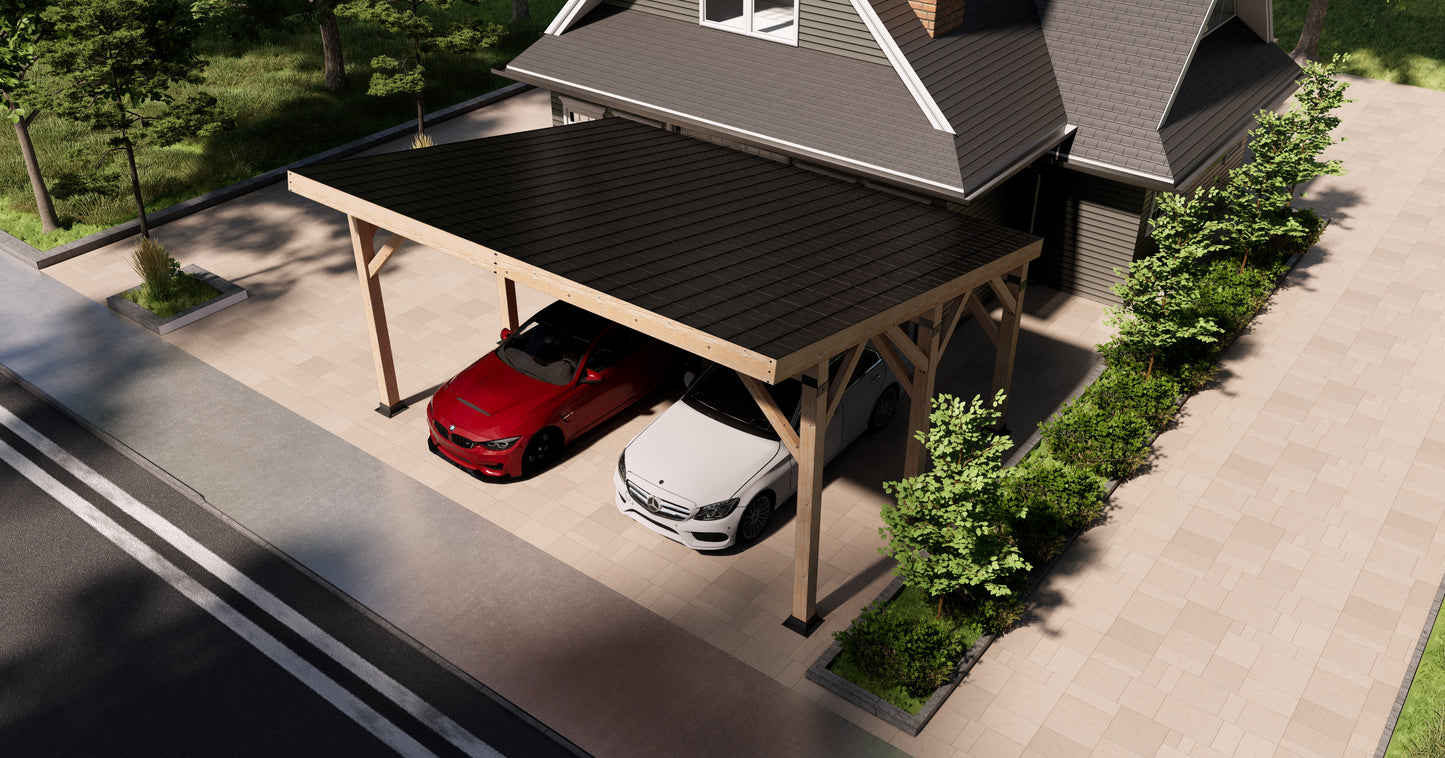 20x24 wooden car garage plans with Permit files, PDF architectural build plans