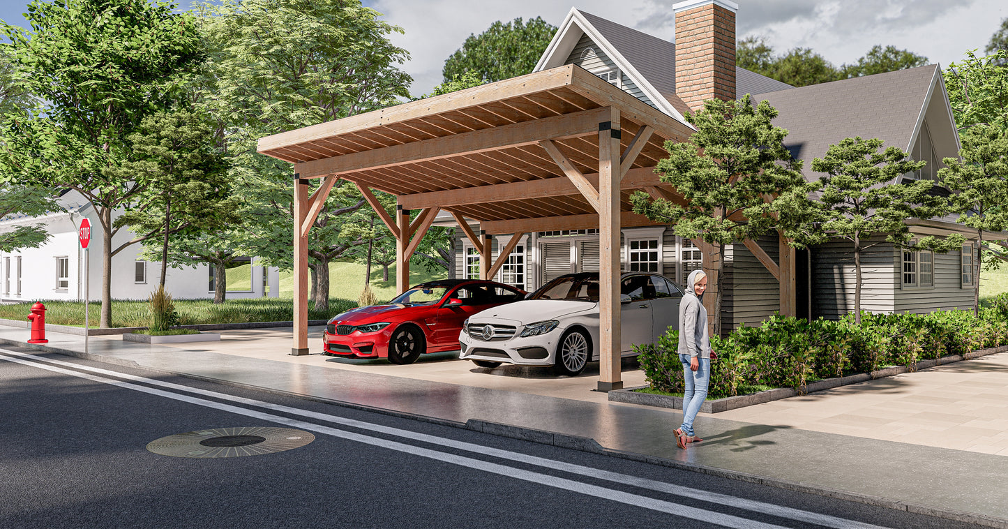 20x24 wooden car garage plans with Permit files, PDF architectural build plans