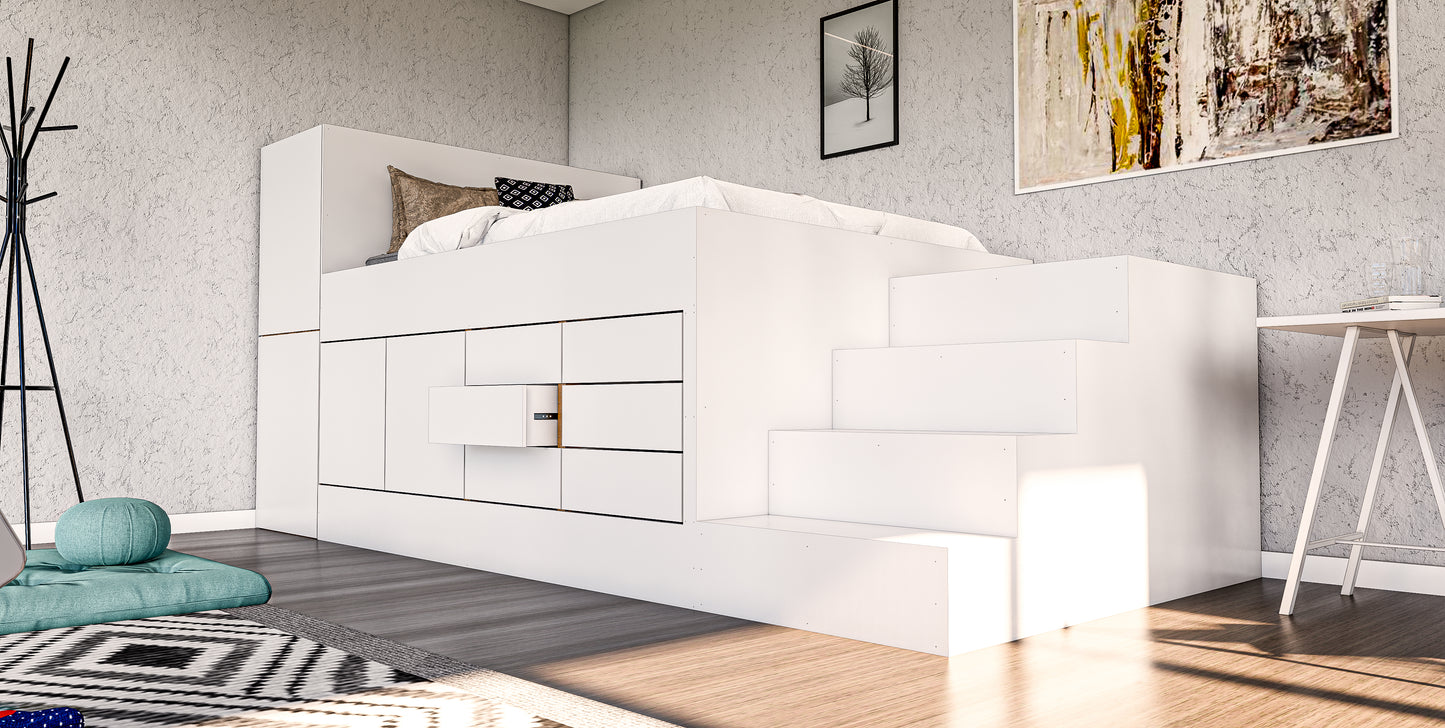 Wooden Bed with Drawers: DIY Woodworking Plans & Animation
