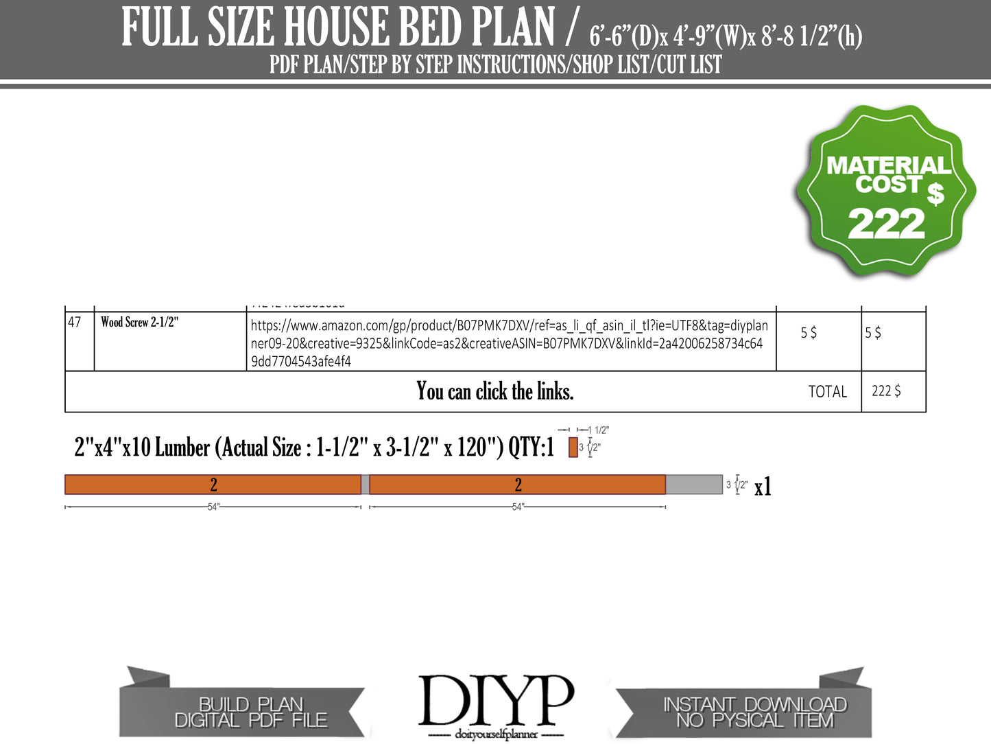 Craft a Full Size Montessori Bed Frame with Ease | DIY Plan with Parts List, Shopping Guide, and Animation