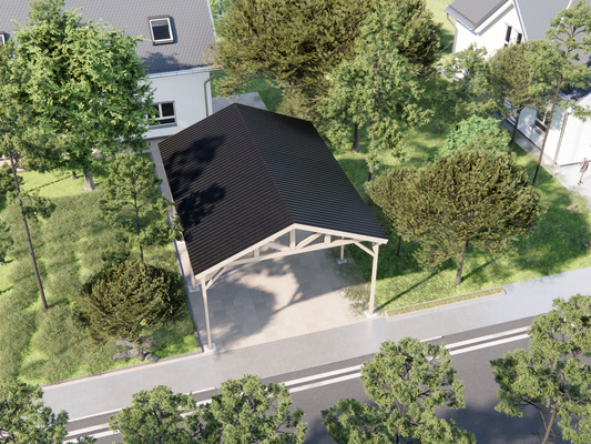 DIY Gable Carport Plans - Spacious 36x28 Carport with Video Guide