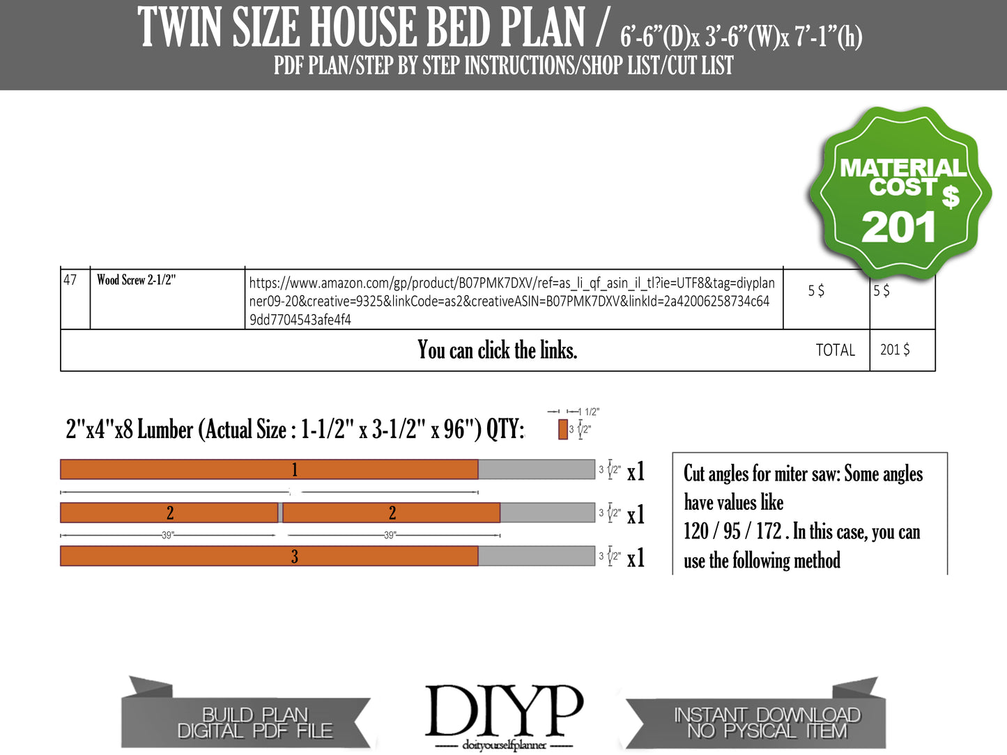 Create Enchanting Twin Size Montessori House Bed Frame | Comprehensive DIY Woodworking Plan with Parts List, Shopping Guide, and Animation