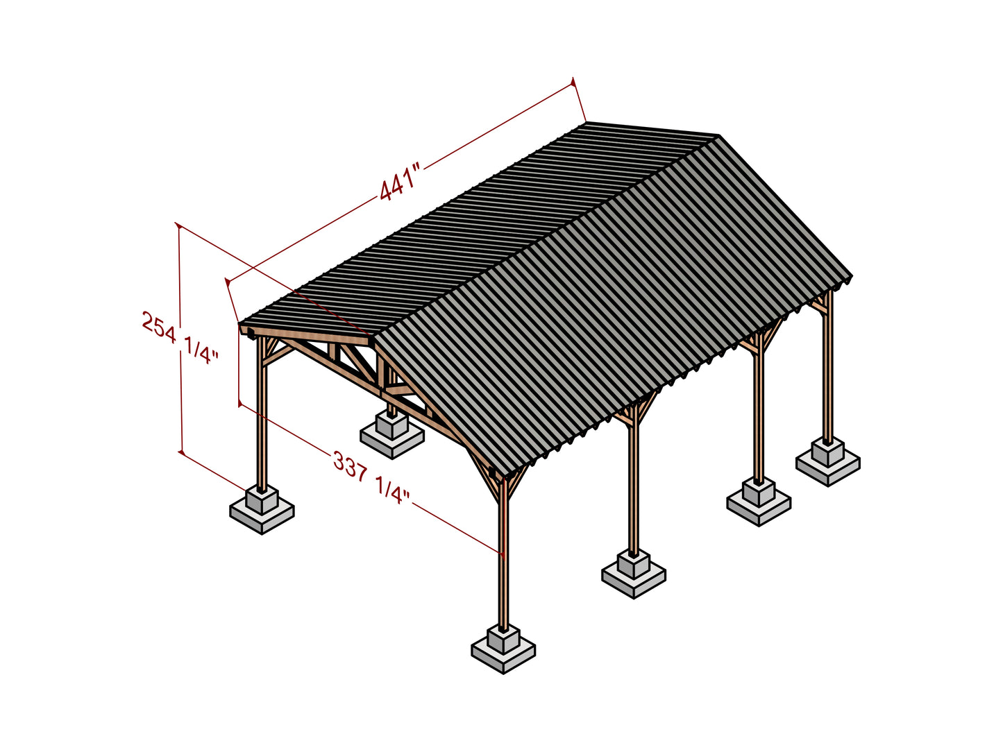 DIY Gable Carport Plans - Spacious 36x28 Carport with Video Guide