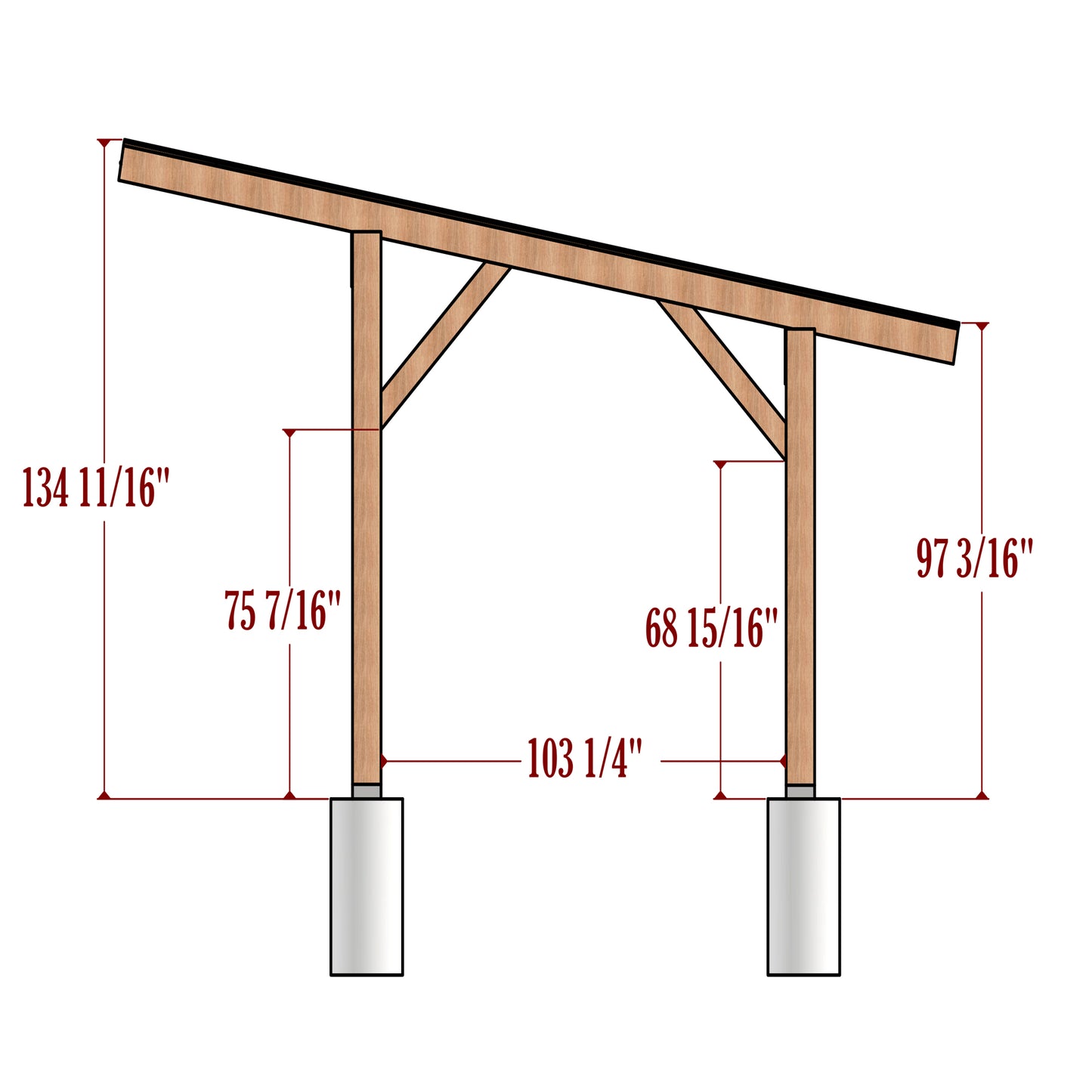 30x18 Ft DIY Carport Plans - California Code Compliant, 95 MPH Wind Load, PDF architectural build plans