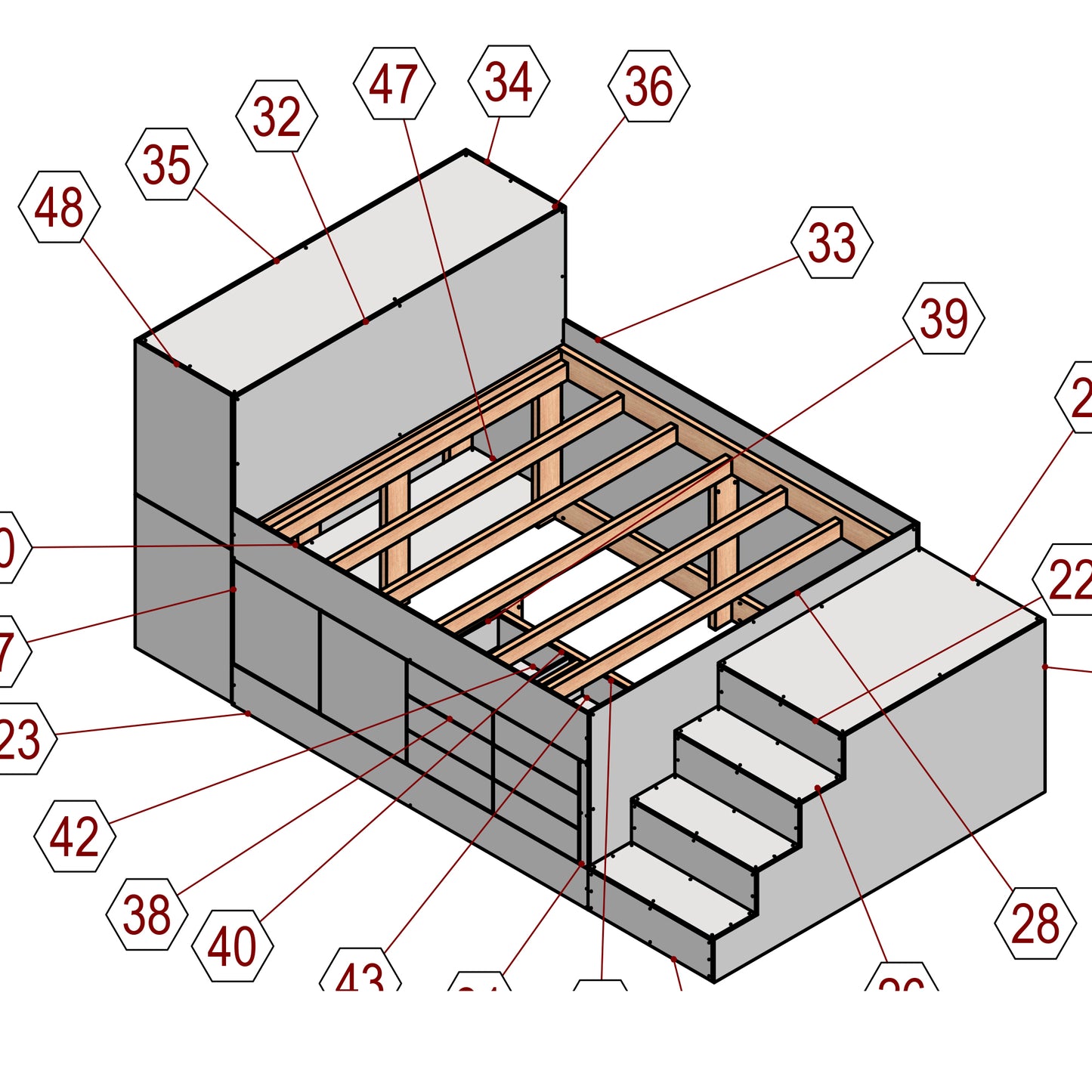 King Bed Plan with Storage: Woodworking Plans