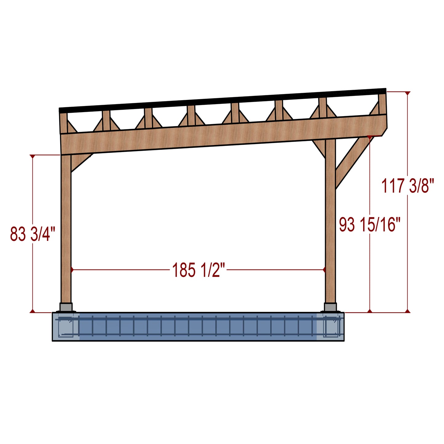 17'x20' Carport Plans DIY Wooden car garage - Download Printable PDF