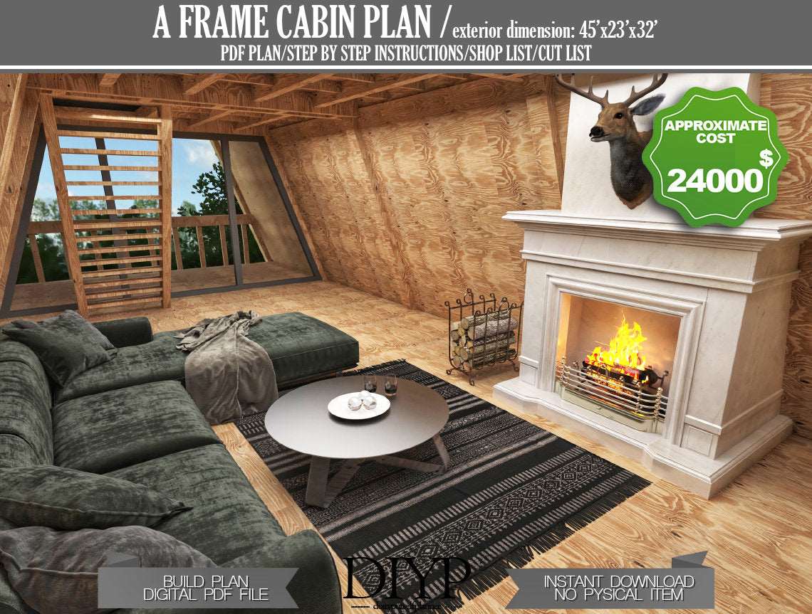 Tiny home plans - A Frame House plan