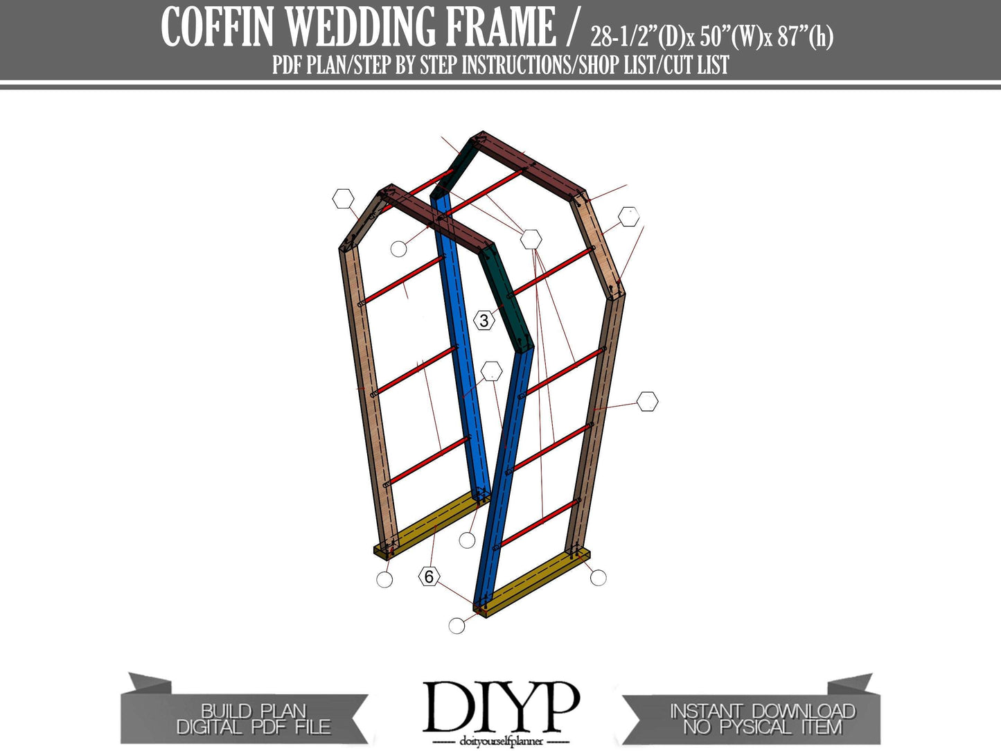 Portable Coffin Wedding Arbor DIY Plans - Funny Arch Build Instructions
