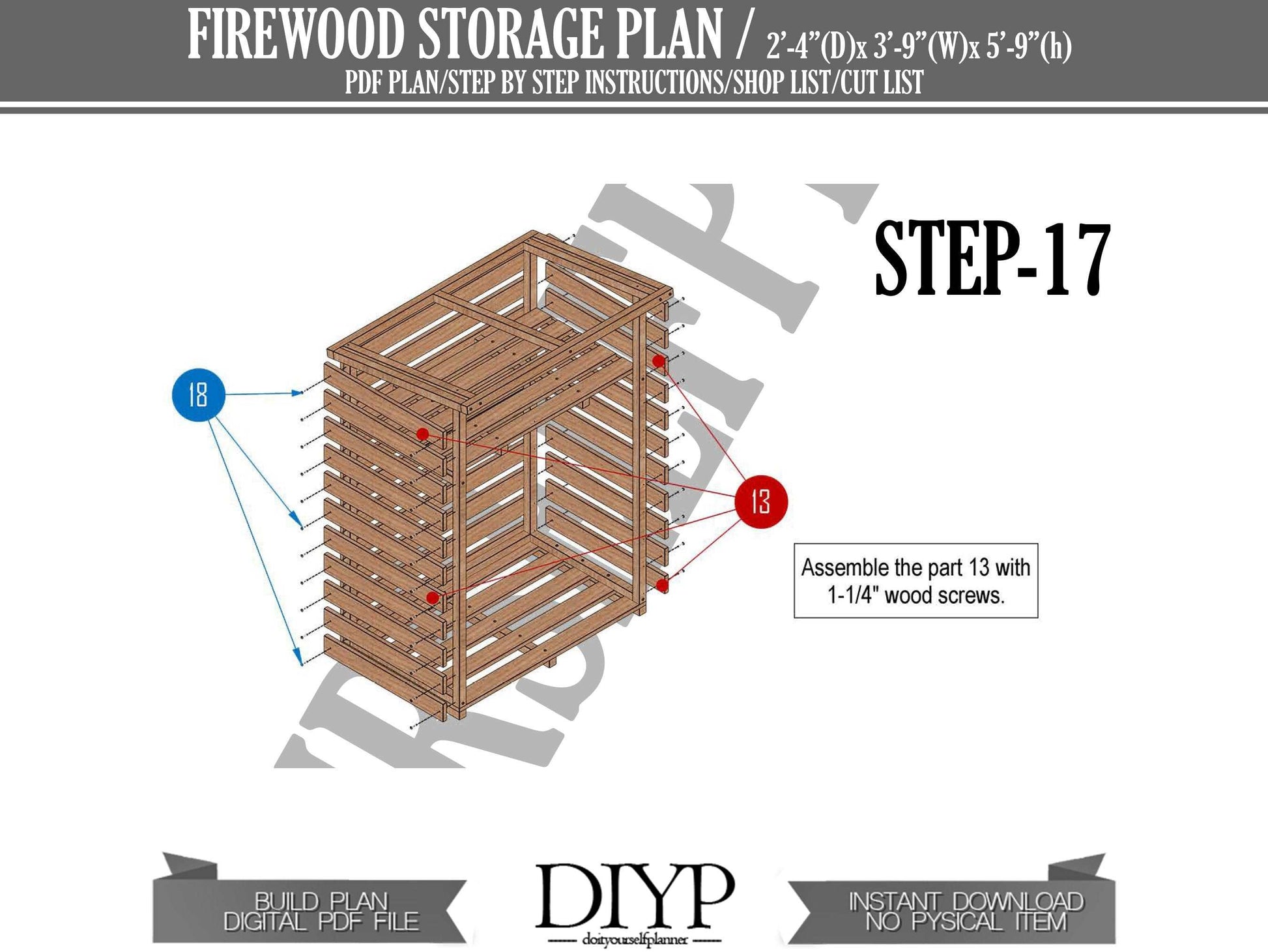 Useful Firewood Storage Shed Plans- DIY plans for wooden shelter with storage space