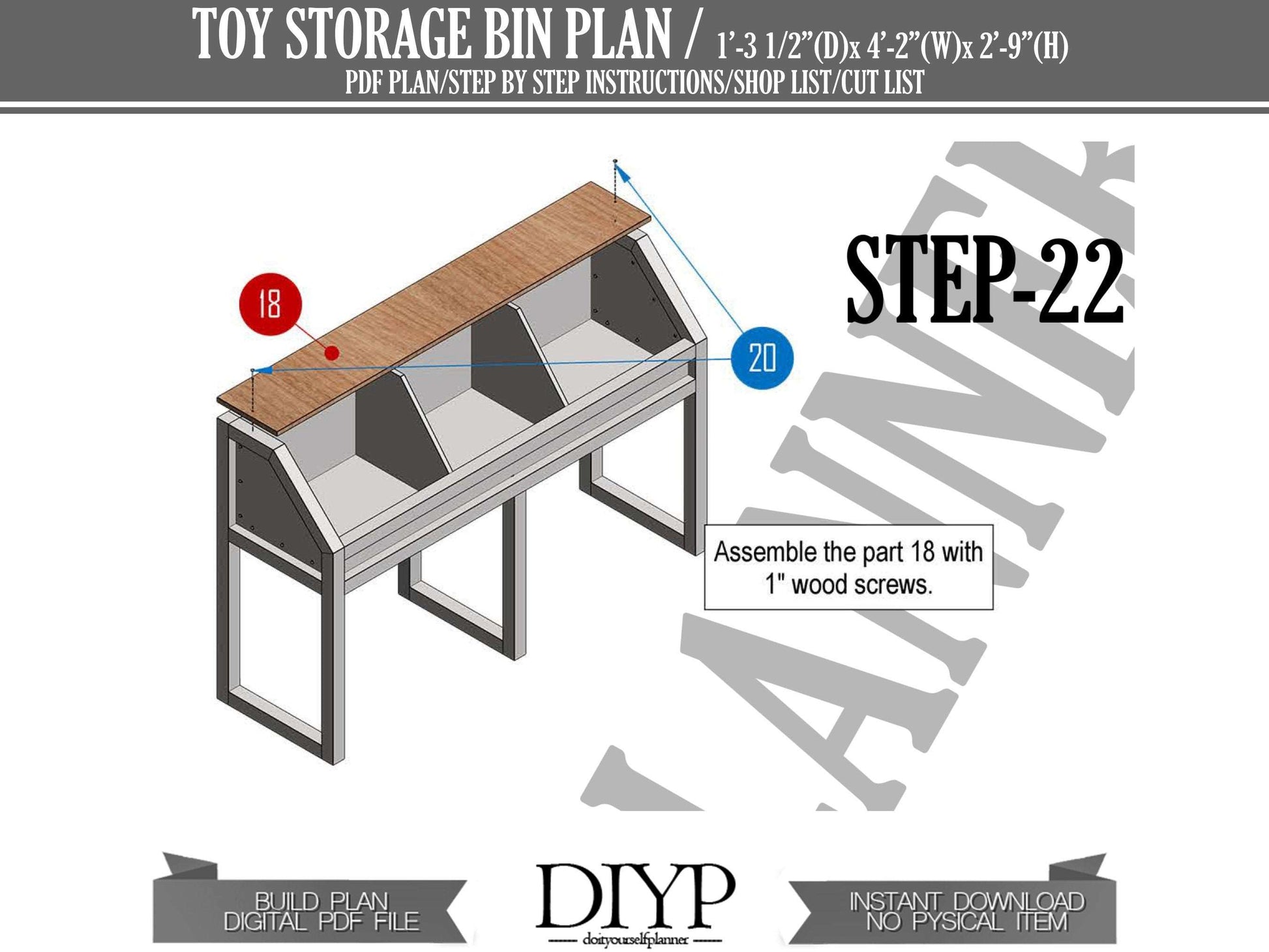 Woodworking plans for storage box , playroom storage , kids playroom , toy organization