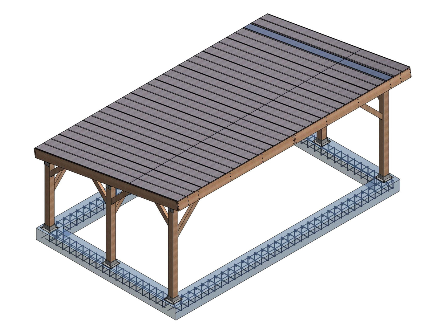 20x30 Carport Blueprint Plans - DIY Wooden carport - Downloadable Printable PDF