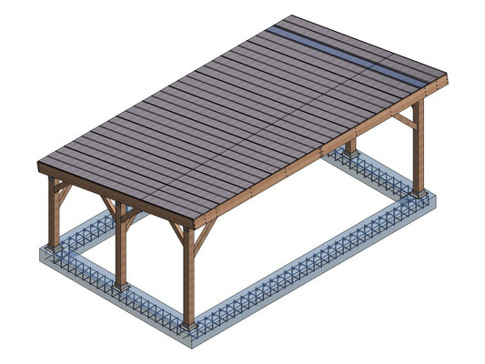 20x30 Carport Blueprint Plans  - DIY Wooden carport - Downloadable Printable PDF