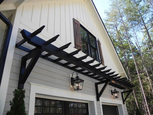 14 ft Garage Trellis - DIY arbor plans - Door garage arbor -DIY trellis plans - Window trellis - cottage door pergola plans