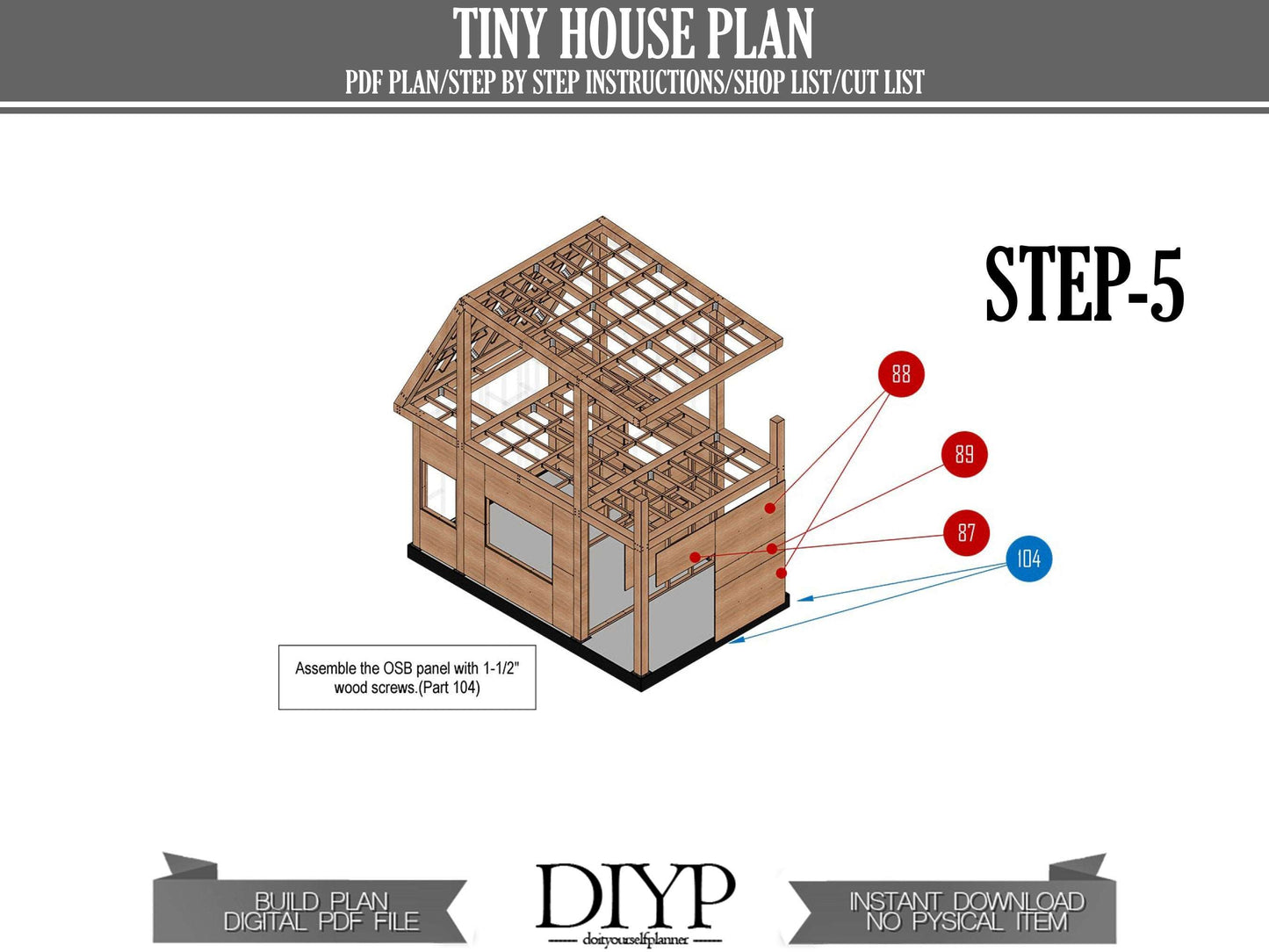 Tiny house plans , 2 story 1 bedroom house architectural plan , modern tiny home blueprint