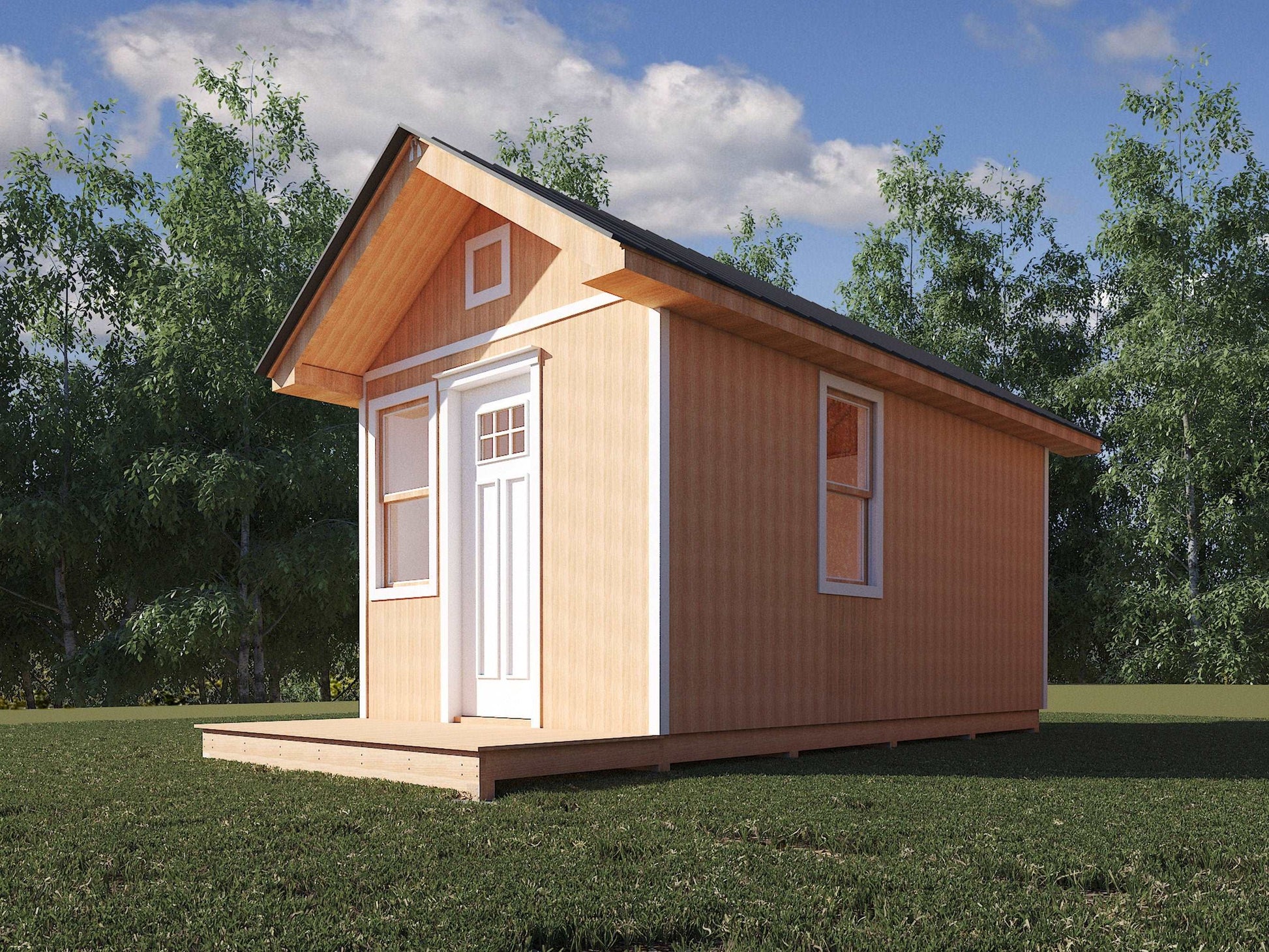 Small Cabin DIY build plans , 10'x20' Tiny House PDF plan