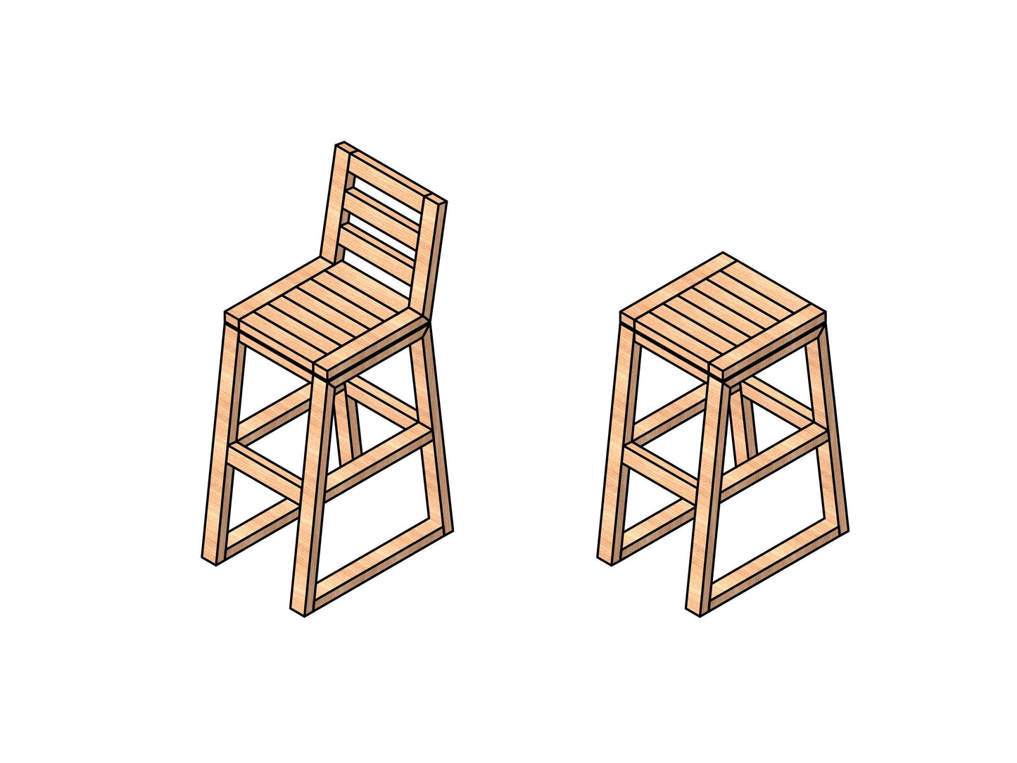 360 degree swivel chair plans, chair with stool plan, bar stool plans