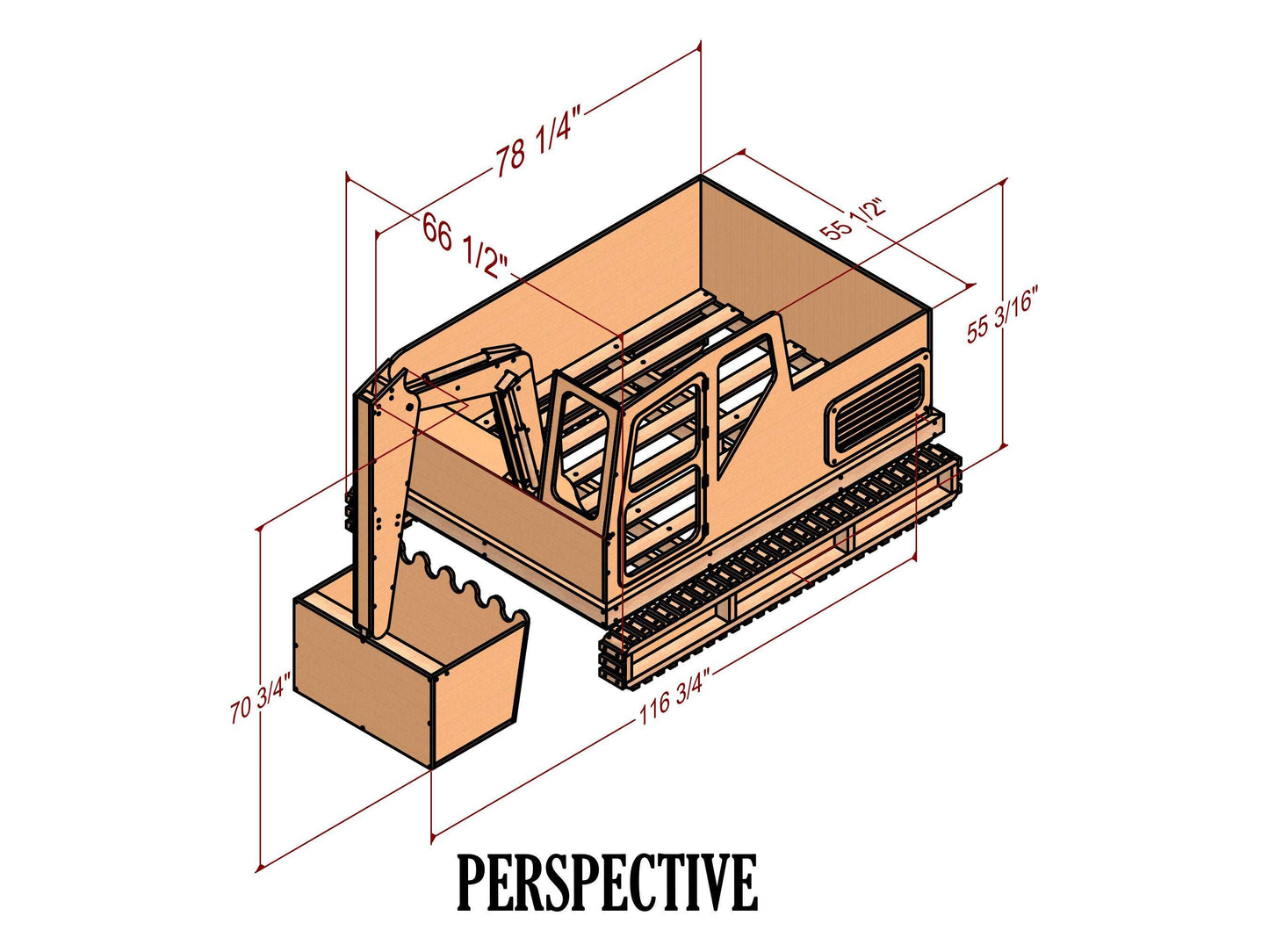 Transform Your Bedroom with Ultimate Full Size Excavator Bed plans – The Perfect Blend of Playfulness and Comfort