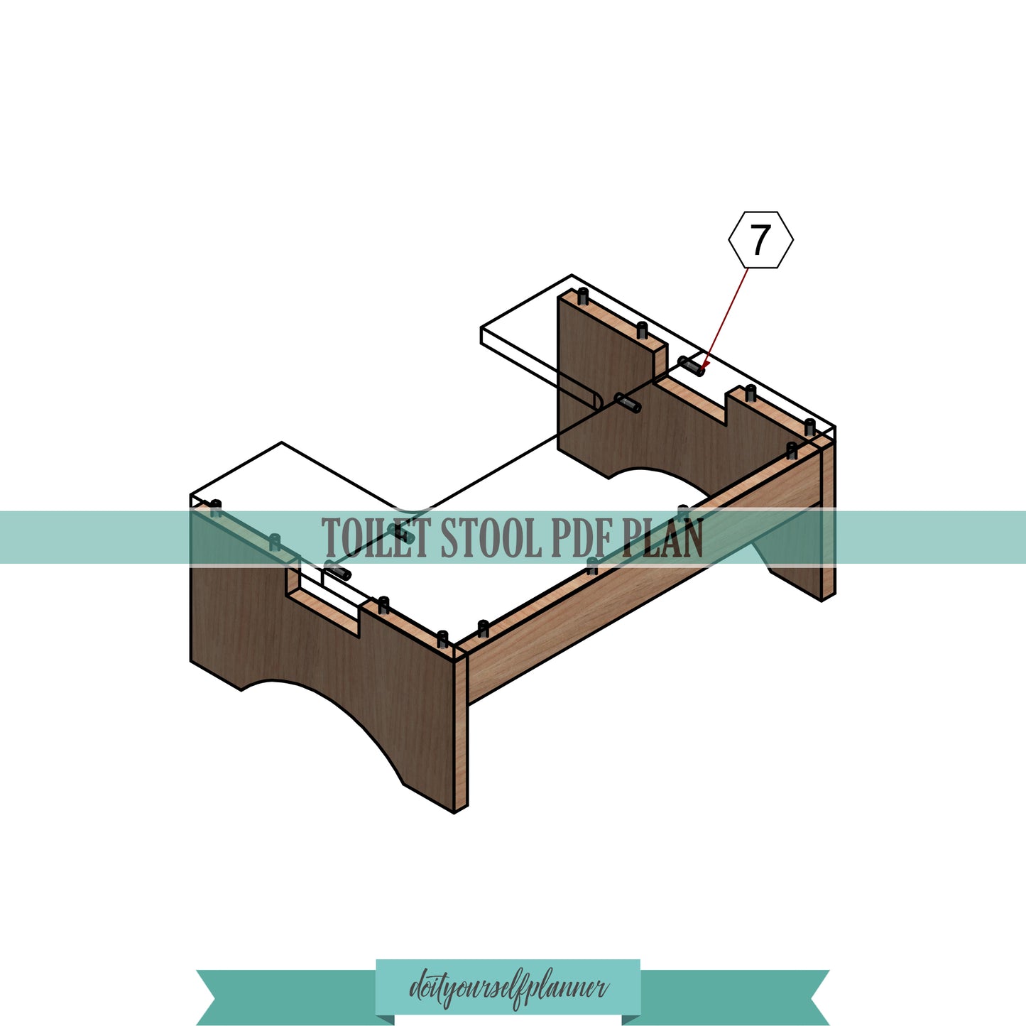 DIY Wooden Toilet Stool Plans