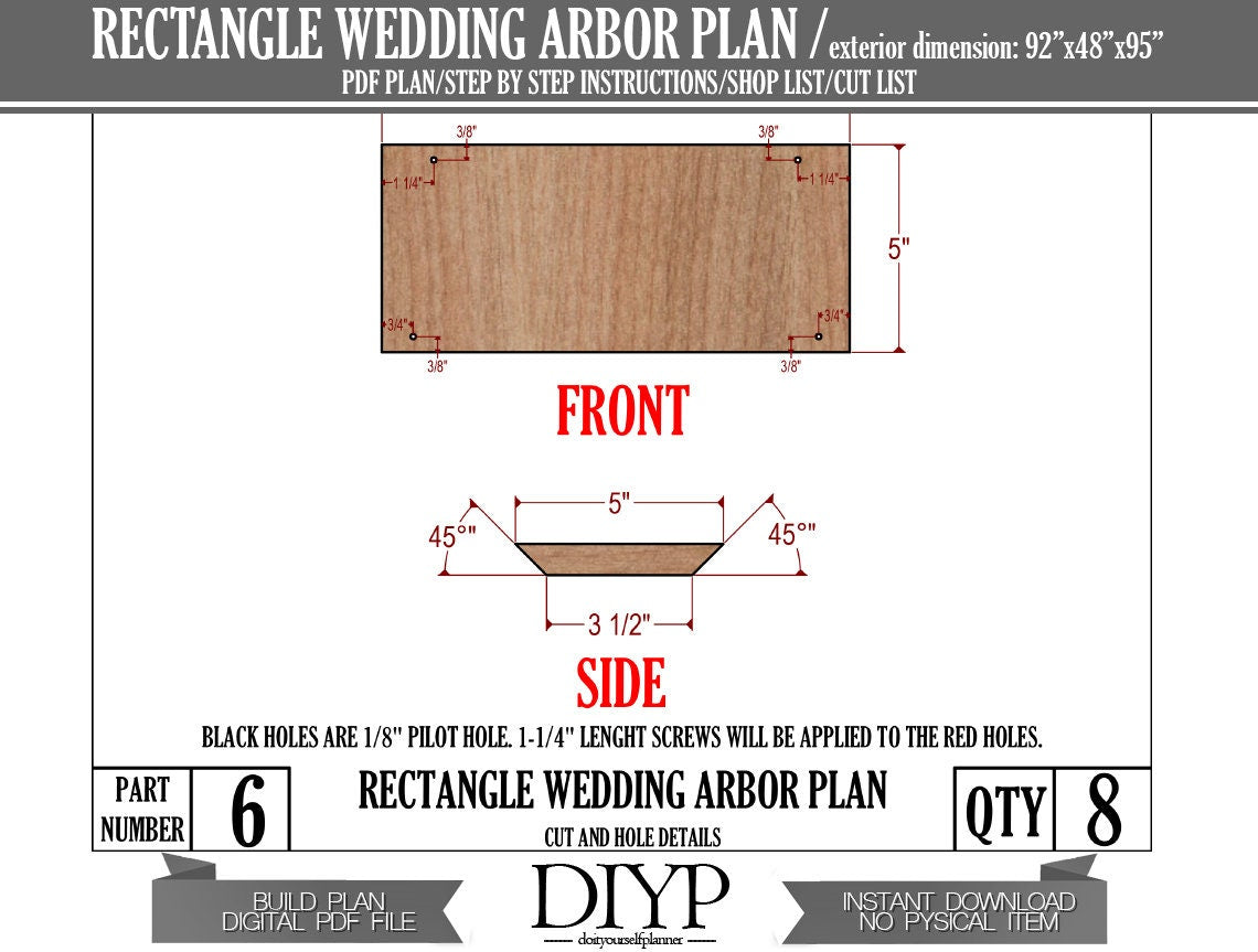 Diy wedding arbor plans, build plan for wedding arch for bohem wedding