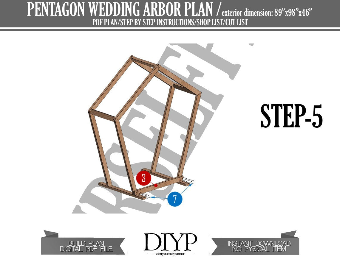 How to build a wedding arbor - pentagon wedding arch ideas