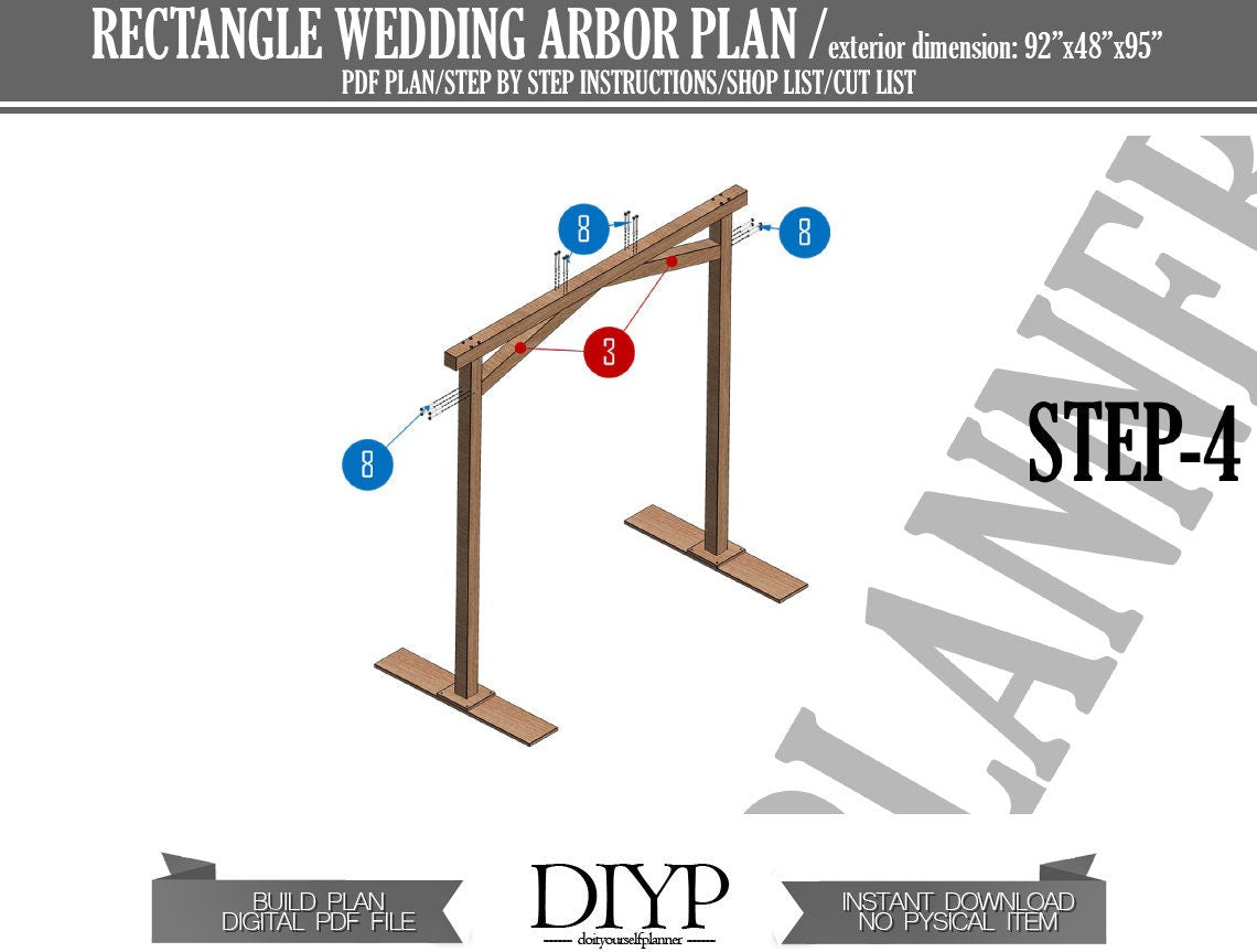 Diy wedding arbor plans, build plan for wedding arch for bohem wedding