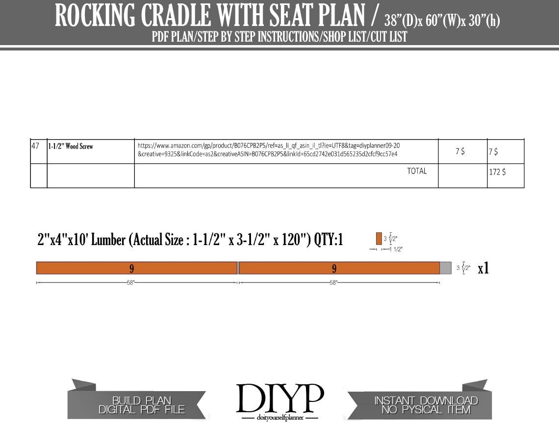 Cradle chair plans, cradle with seat plans, Learn how to build a rocking chair crib