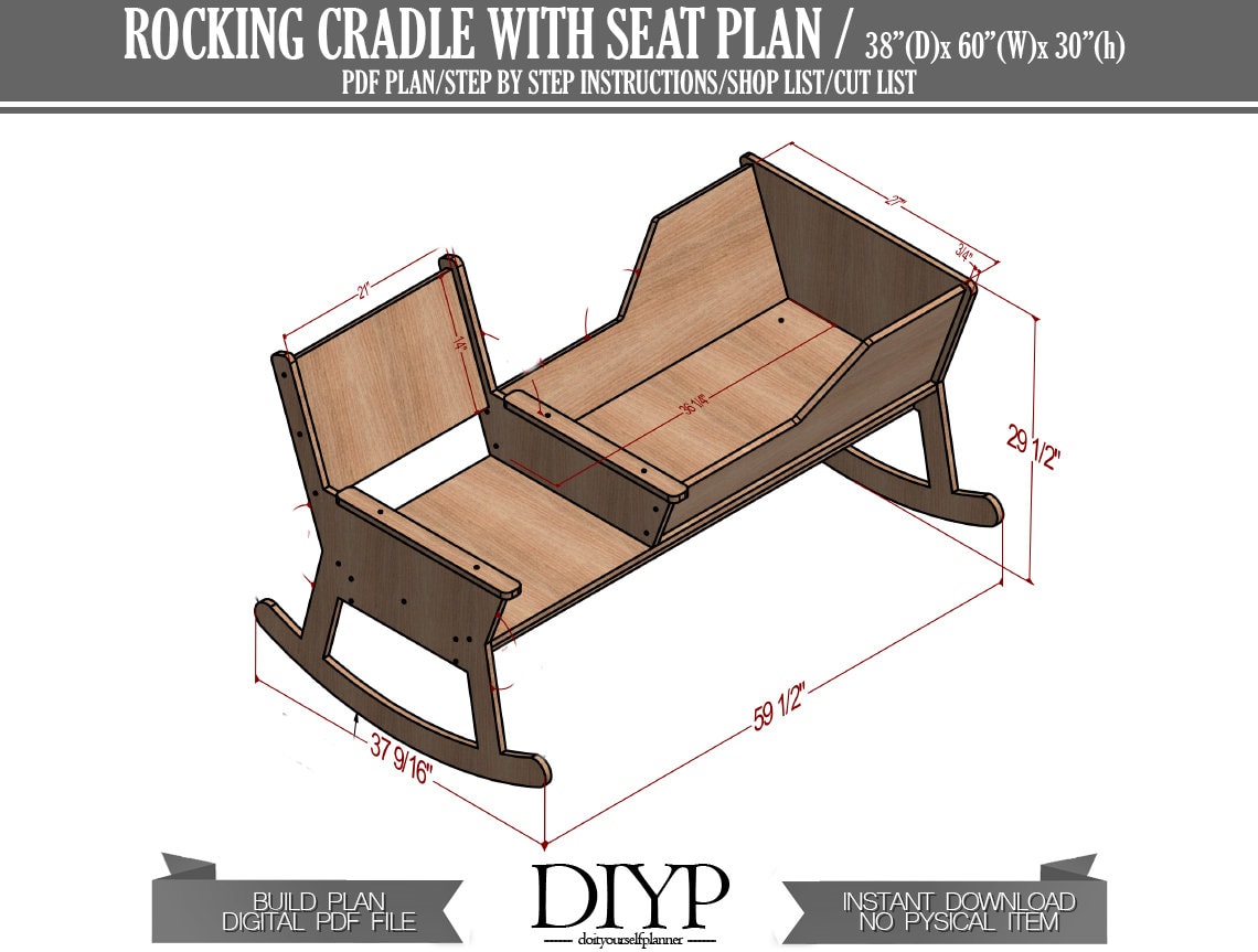 Cradle chair plans, cradle with seat plans, Learn how to build a rocking chair crib