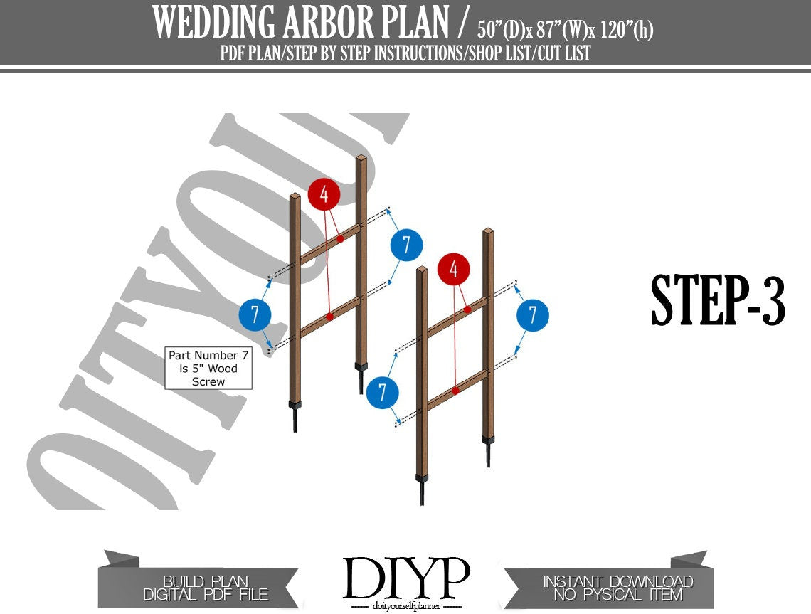 DIY wedding trellis plans