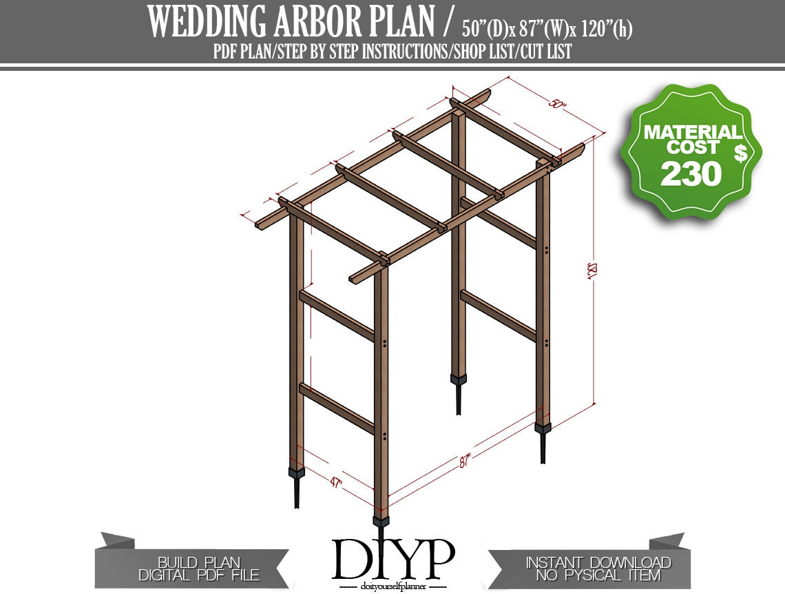 DIY wedding trellis plans