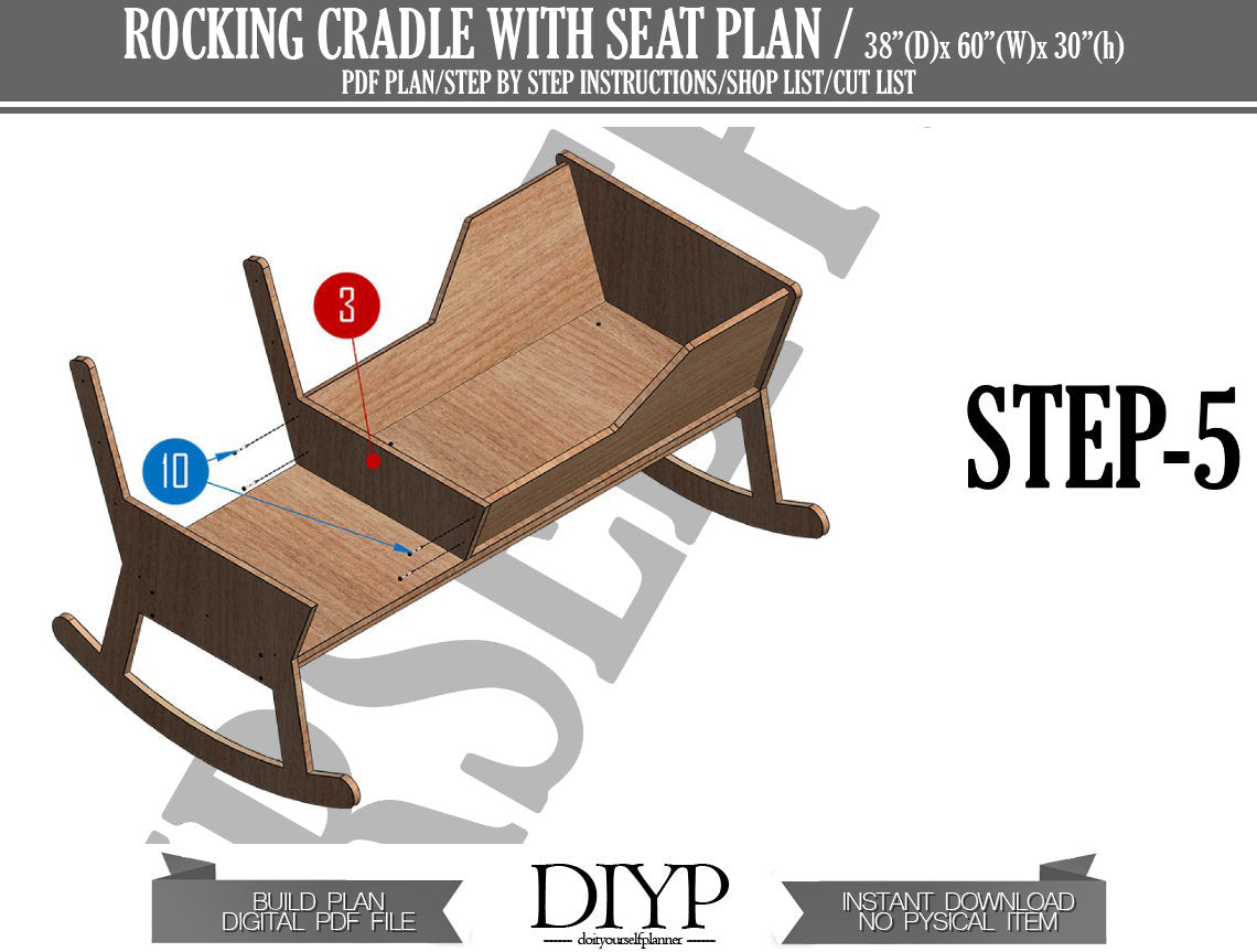 Cradle chair plans, cradle with seat plans, Learn how to build a rocking chair crib