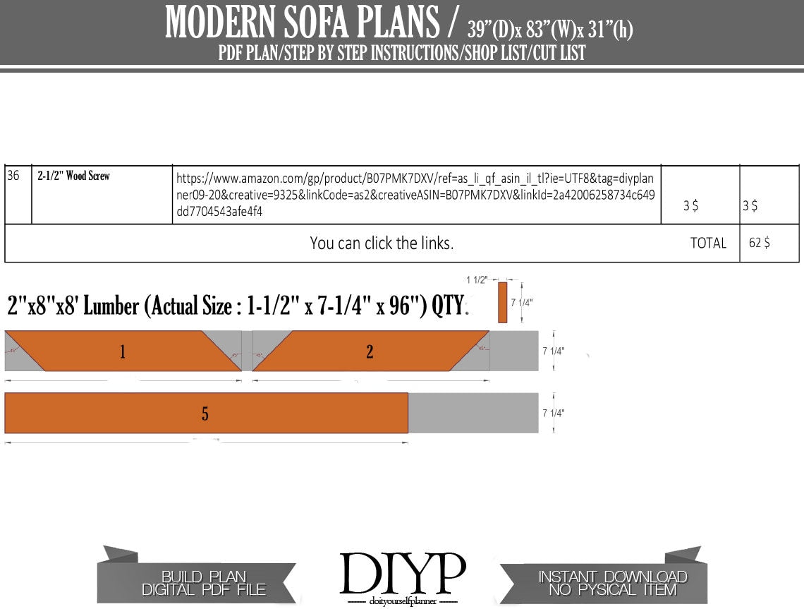 Diy plans for modern wooden sofa plans, easy and cheap sofa build plans, woodworking plans for sofa