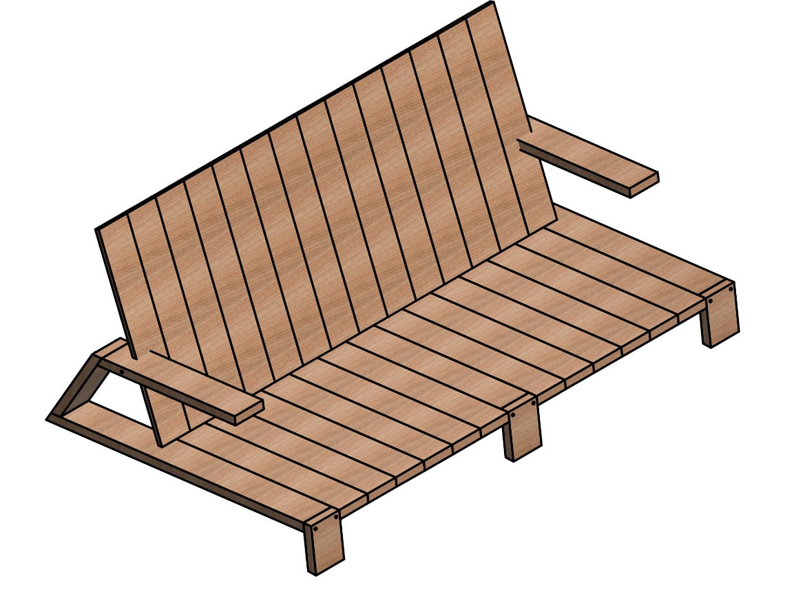 Diy couch Plan, Outdoor sectional, Outdoor couch plan, Garden chairs, Adirondack chair, Outdoor chair plans,