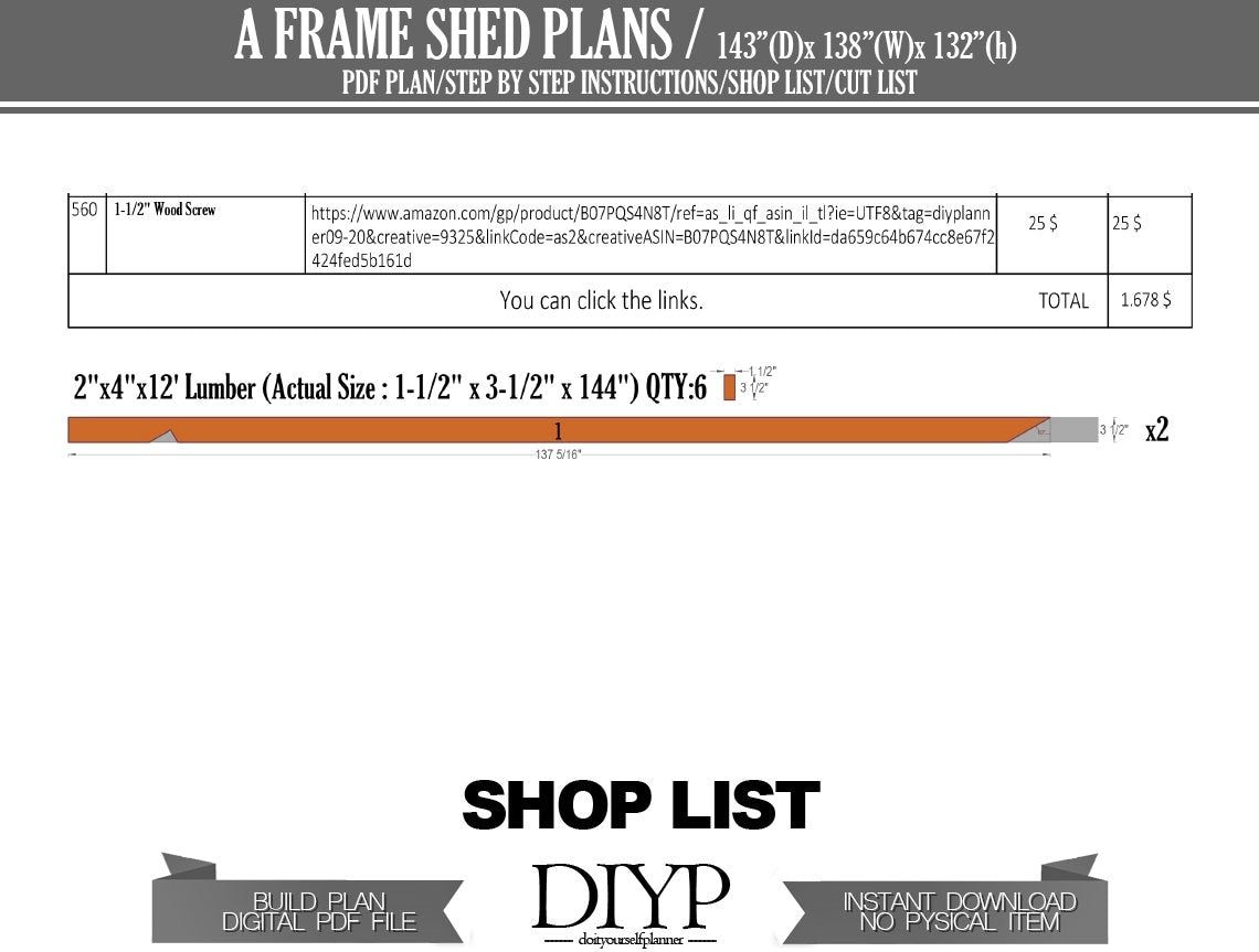 12x12 Tiny A-Frame Shed Plans - A Frame Cabin Plans, Tiny Home Build Plans