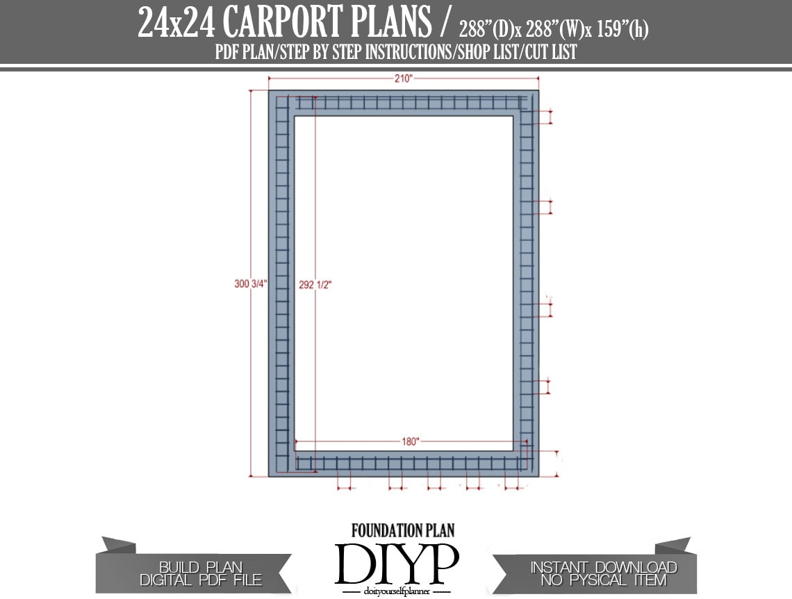 Single Slope Carport Plans Diy - Car Garage for Two Car - Modern Pavilion Plans - Wooden Car Port