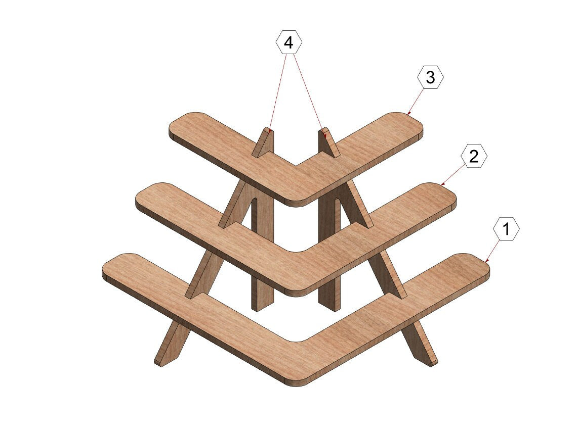 Diy plans for portable 3 tiered display stand, easy and affordable corner wooden shelf