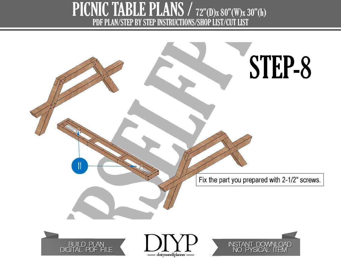 Picnic table plans, DIY picnic table, modern outdoor table, backyard table, diy projects, diy plans