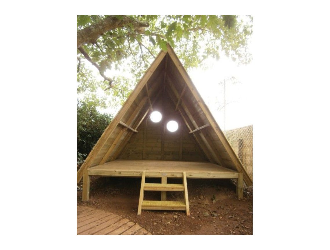 12x12 Tiny A-Frame Shed Plans - A Frame Cabin Plans, Tiny Home Build Plans