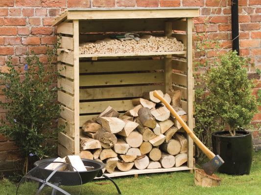 Useful Firewood Storage Shed Plans- DIY plans for wooden shelter with storage space