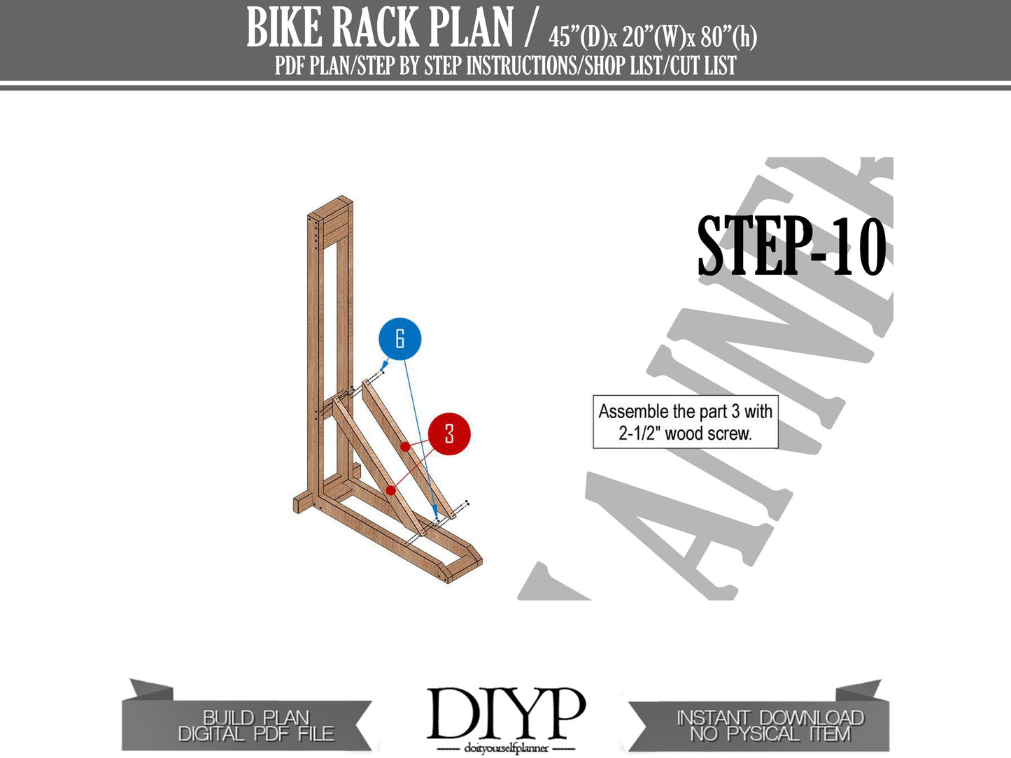 Wooden bike rack woodworking plans, bicycle rack plan