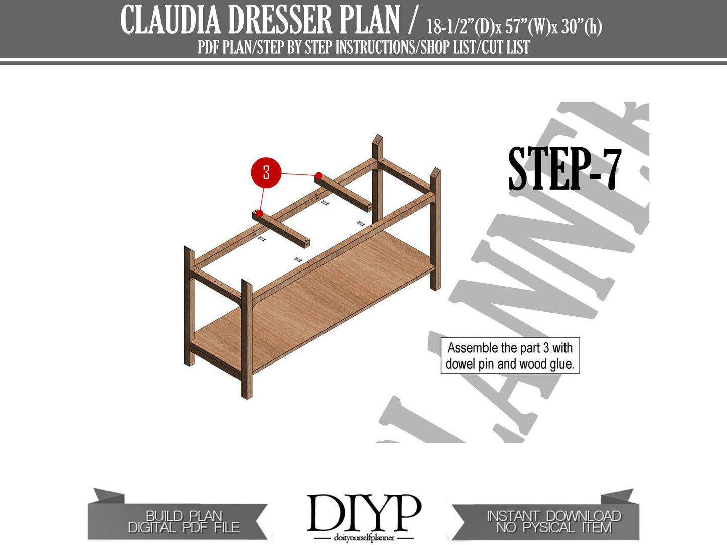 Diy blueprint plans for dresser with drawers , nightstand plans, entryway dresser woodworking plans