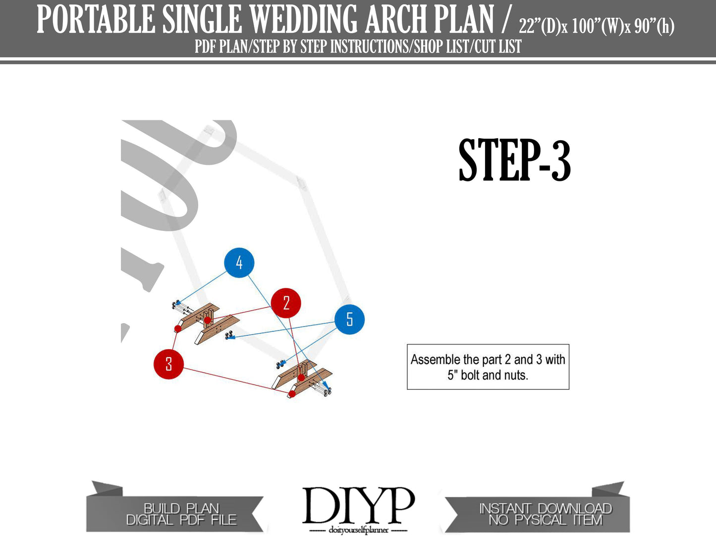 Portable Single Hexagon Wedding Arbor DIY Plans - Wedding Arch Decor